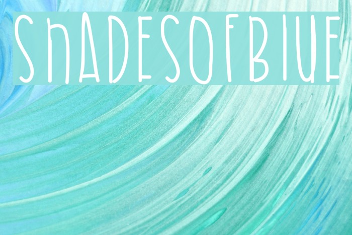 ShadesOfBlue Font examples