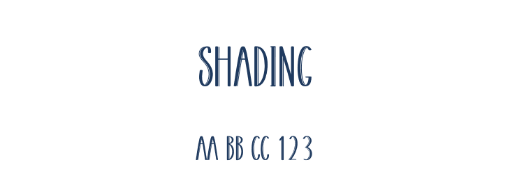 Shading Font Preview