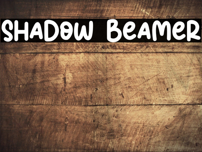 Shadow Beamer Font examples