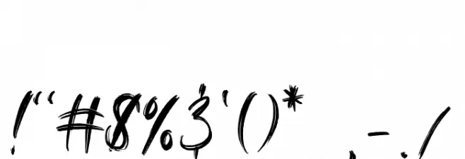 Shadow Brush Font OTHER CHARS