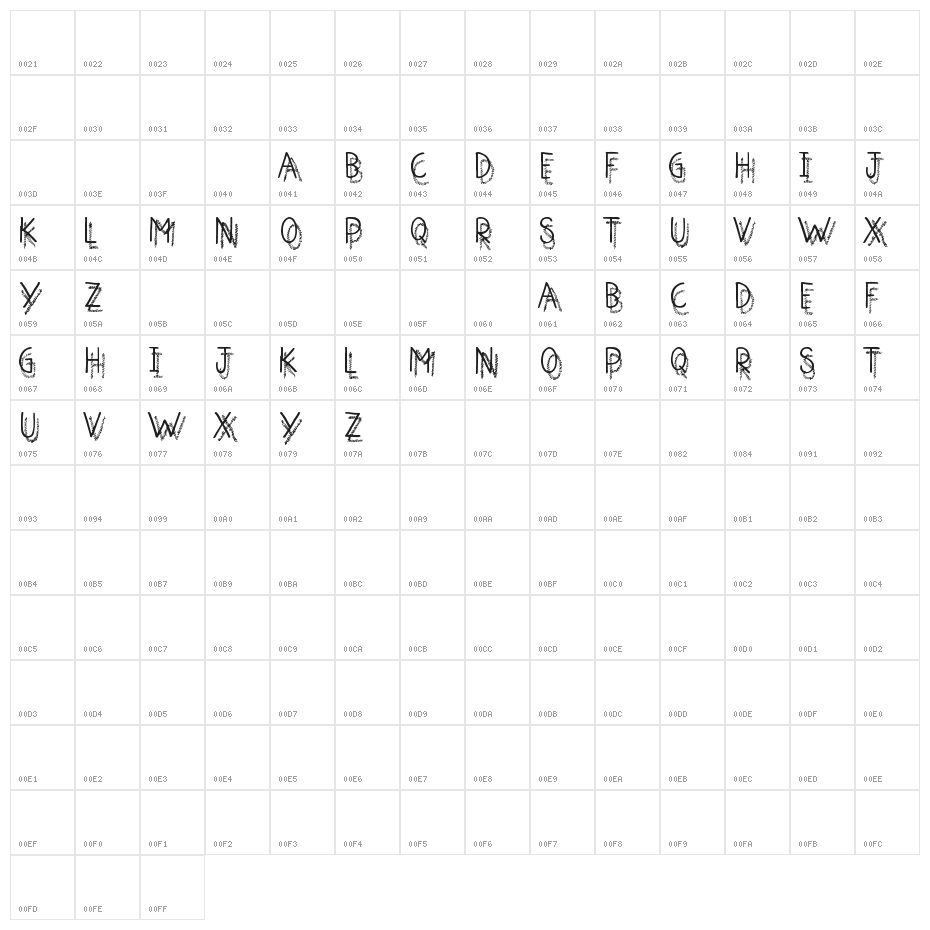 Shadow Jumper Character Map