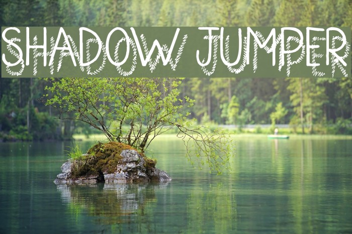 Shadow Jumper 字体 examples