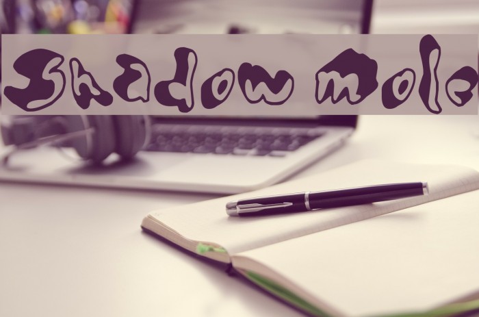 Shadow Mole Font examples