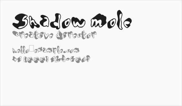 Shadow Mole Business Card
