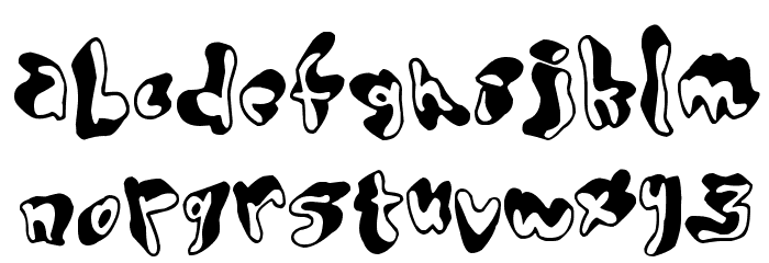 Shadow Mole Font LOWERCASE