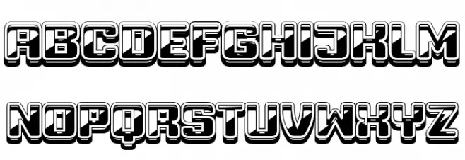Shadow Overlapped Regular Schriftart Groß