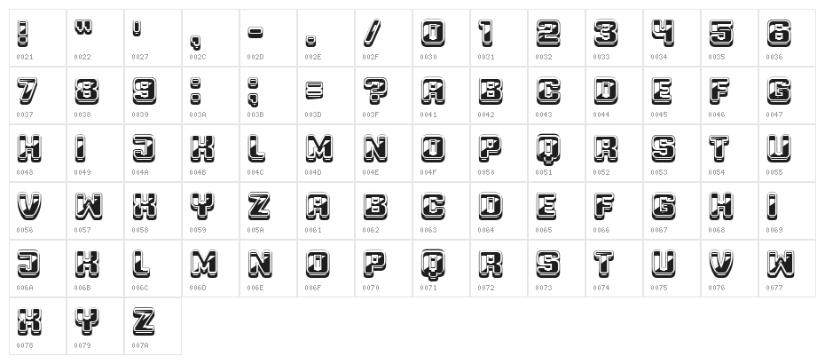 Shadow Overlapped Regular Character Map