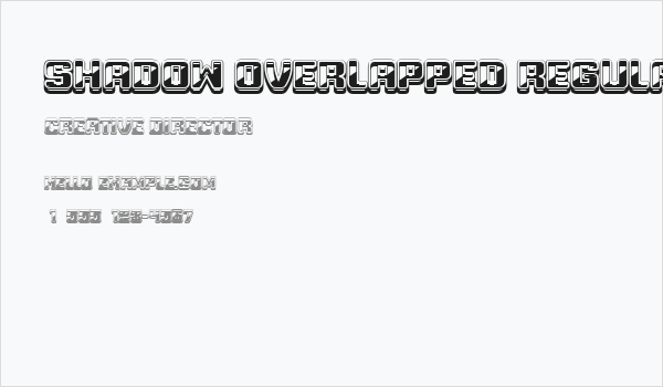 Shadow Overlapped Regular Business Card