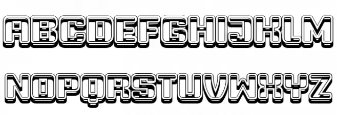 Shadow Regular Schriftart Groß