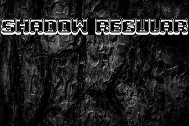 Shadow Regular Font examples