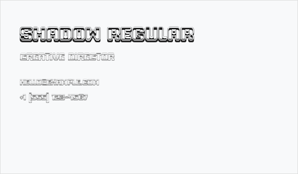 Shadow Regular Business Card