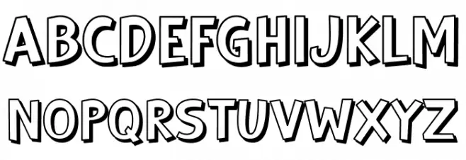 Shadow Schriftart Groß
