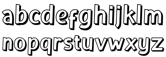 Shadow Font LOWERCASE
