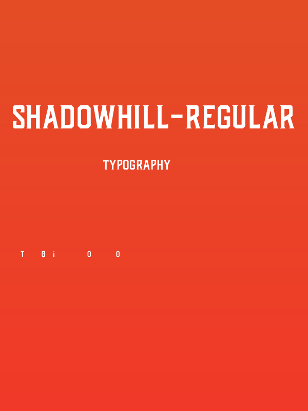 ShadowHill-Regular Poster