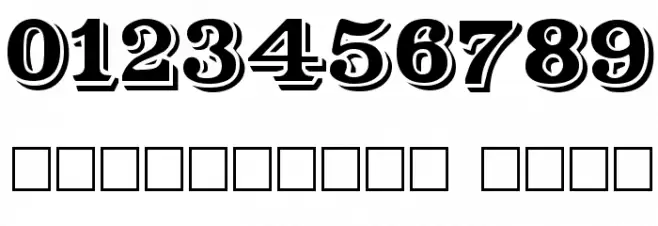 Shadowed Serif フォント その他の文字