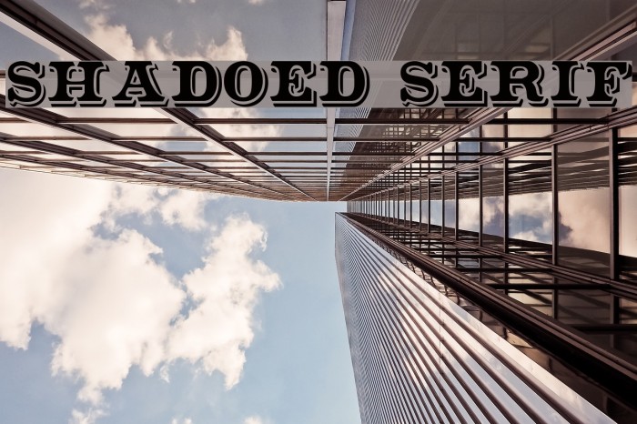 Shadowed Serif Font examples