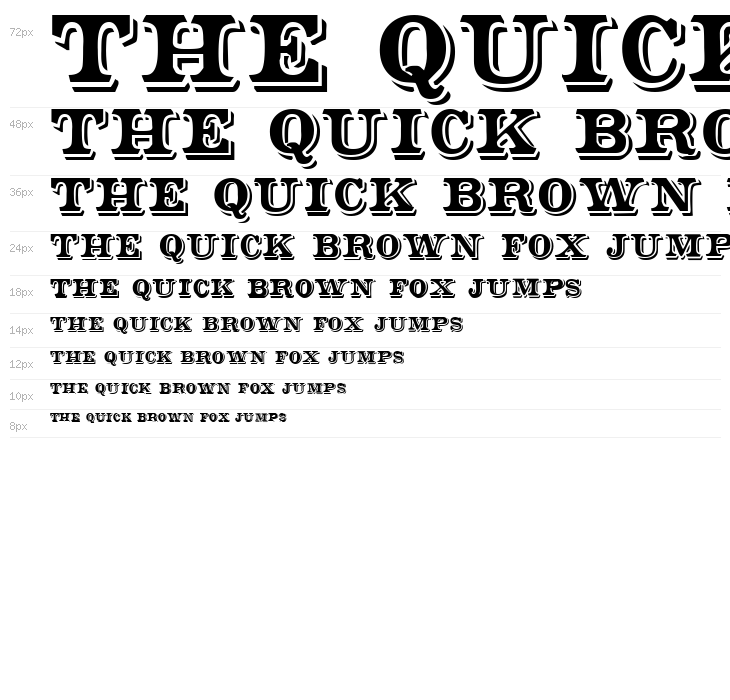 Shadowed Serif Waterfall