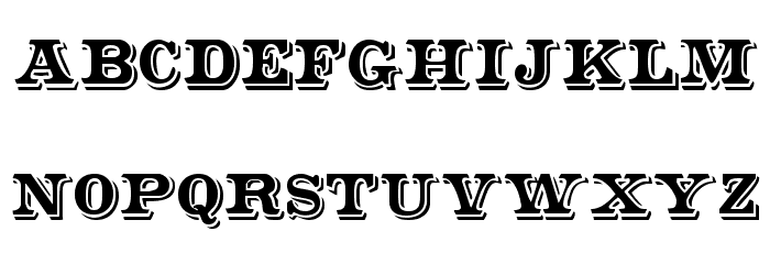 Shadowed Serif Font LOWERCASE