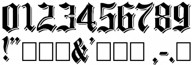 ShadowedBlack Normal Schriftart Anderer Schreiben