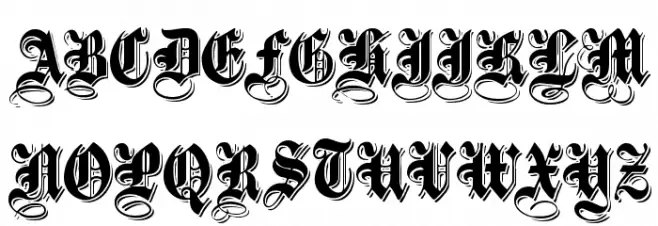 ShadowedBlack Normal Schriftart Groß