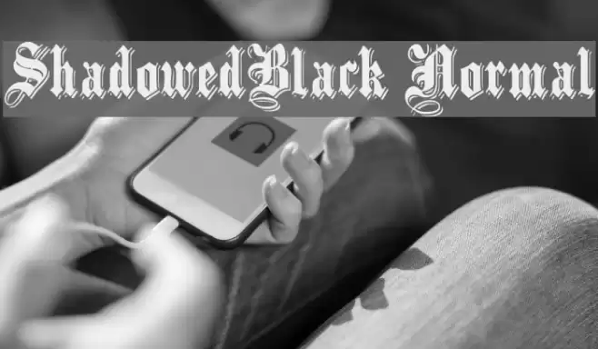 ShadowedBlack Normal Schriftart examples