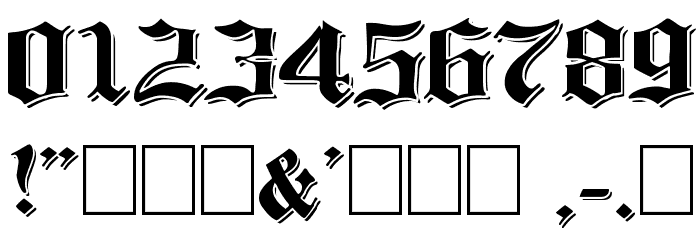 ShadowedBlackWide Normal Font OTHER CHARS