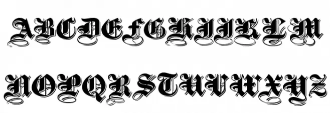 ShadowedBlackWide Normal Шрифта ВЕРХНИЙ