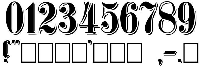 ShadowedGermanica Font OTHER CHARS