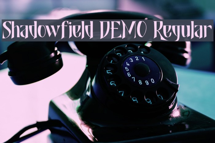 Shadowfield DEMO Regular Font examples