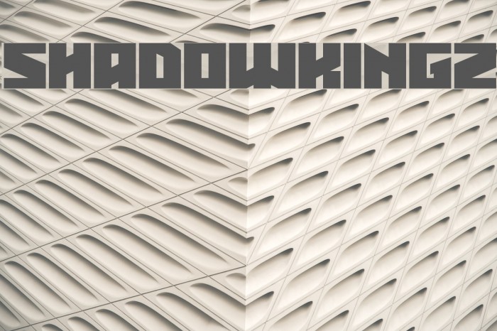 Shadowkingz Font examples