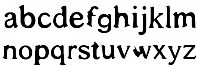 Shadows Around Us Schriftart Kleinbuchstaben