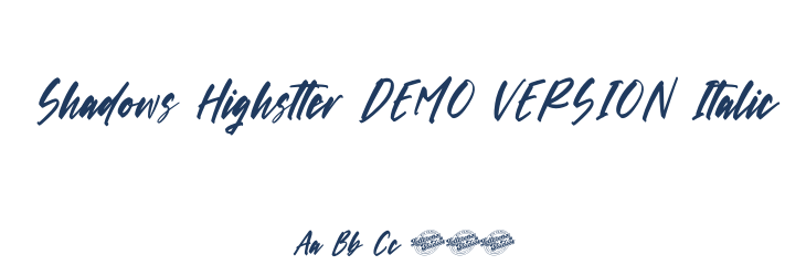 Shadows Highstter DEMO VERSION Italic Font Preview