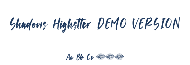Shadows Highstter DEMO VERSION Font Preview