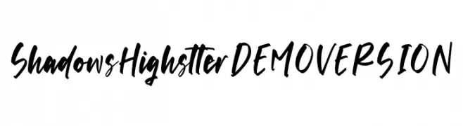 Shadows Highstter DEMO VERSION  フリーフォントのダウンロード