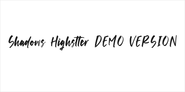 Shadows Highstter DEMO VERSION Logo