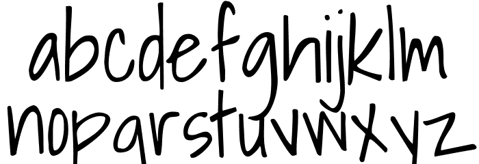 Shadows Into Light Font LOWERCASE