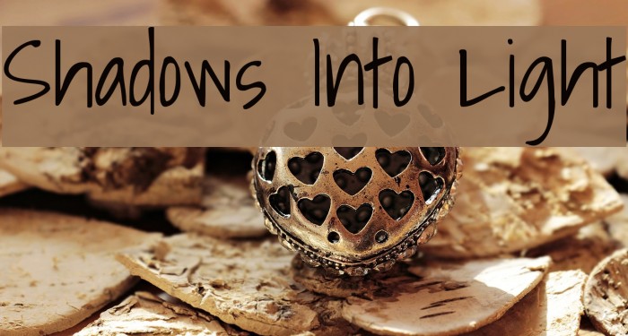 Shadows Into Light Font examples