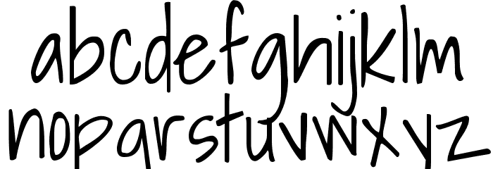 Shadows Into Light Font LOWERCASE