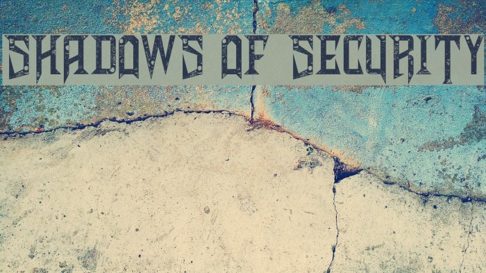 Shadows of Security 字体 examples