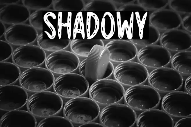 Shadowy Font examples