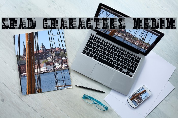 Shady Characters Medium Font examples