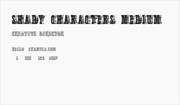 Shady Characters Medium Business Card