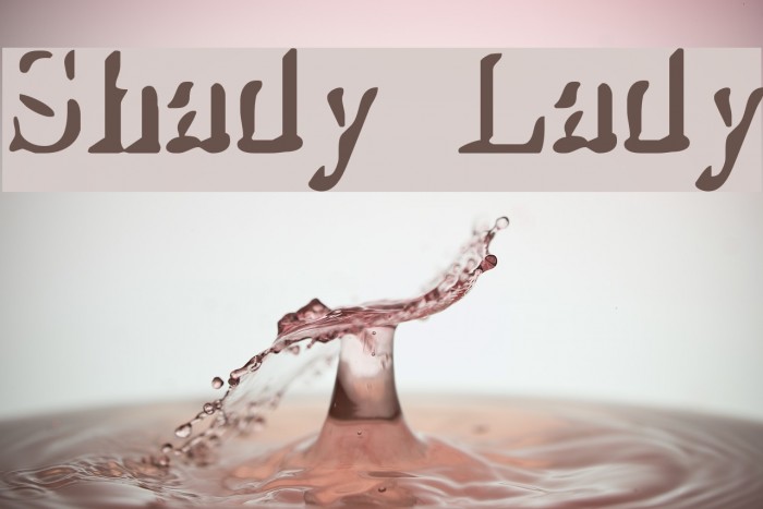 Shady Lady Font examples