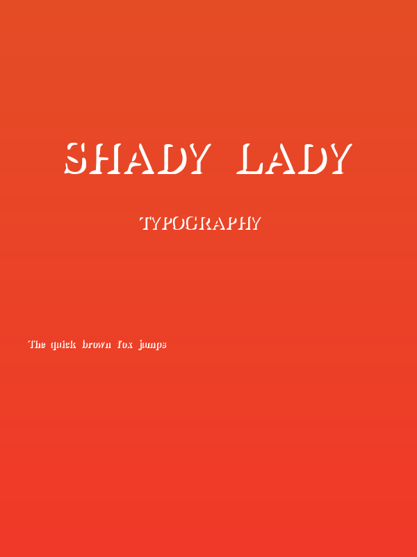 Shady Lady Poster