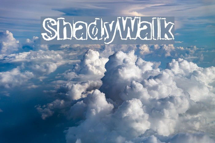 ShadyWalk Font examples