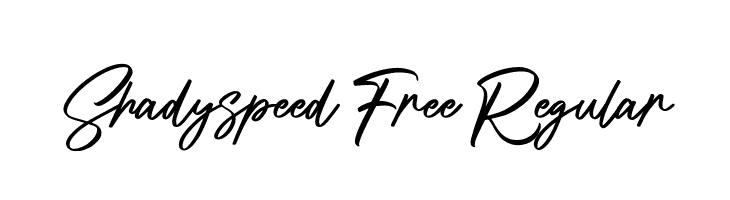 Shadyspeed Free Regular  font caratteri gratis