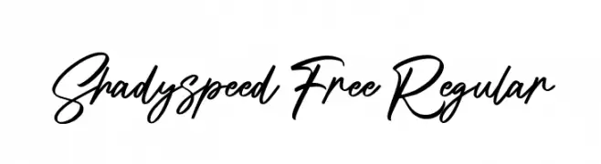 Shadyspeed Free Regular  Fuentes Gratis Descargar