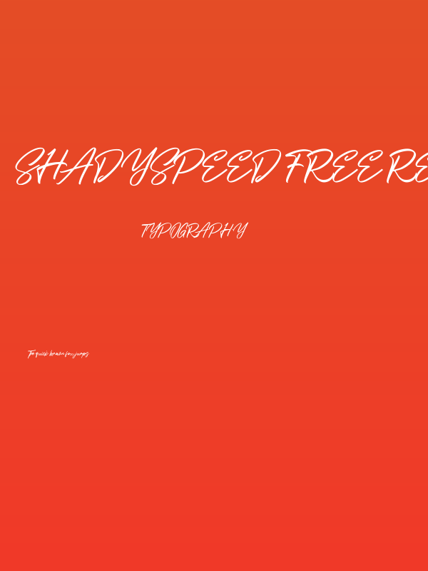 Shadyspeed Free Regular Poster