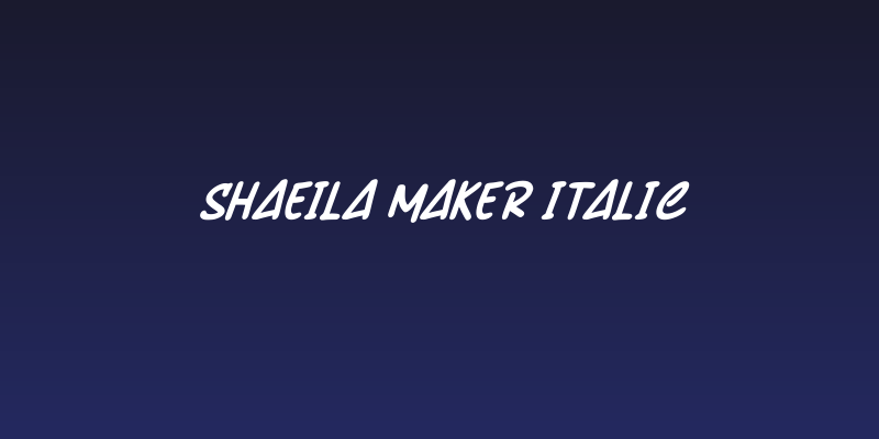 Shaeila Maker Italic Social Header