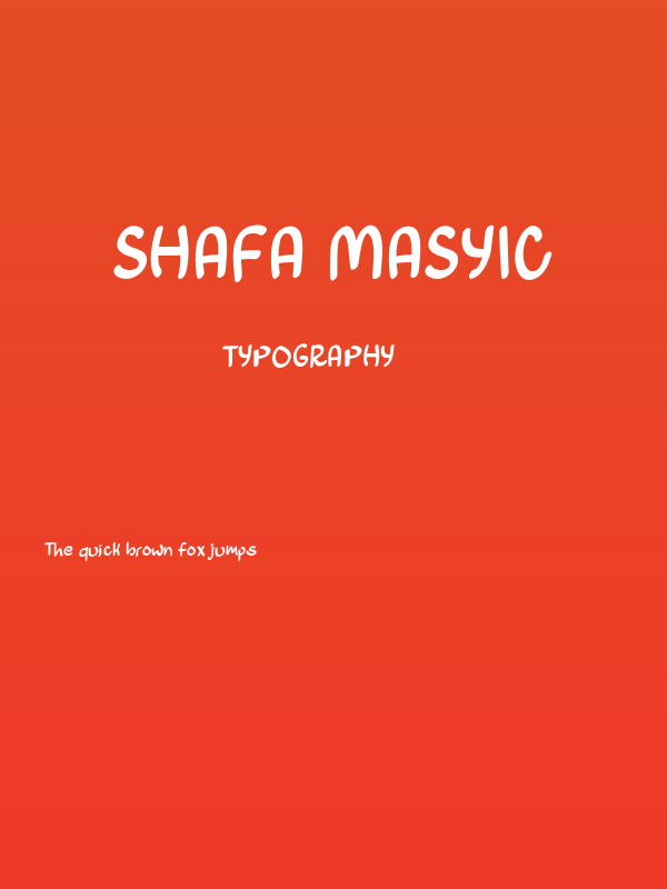 Shafa Masyic Poster
